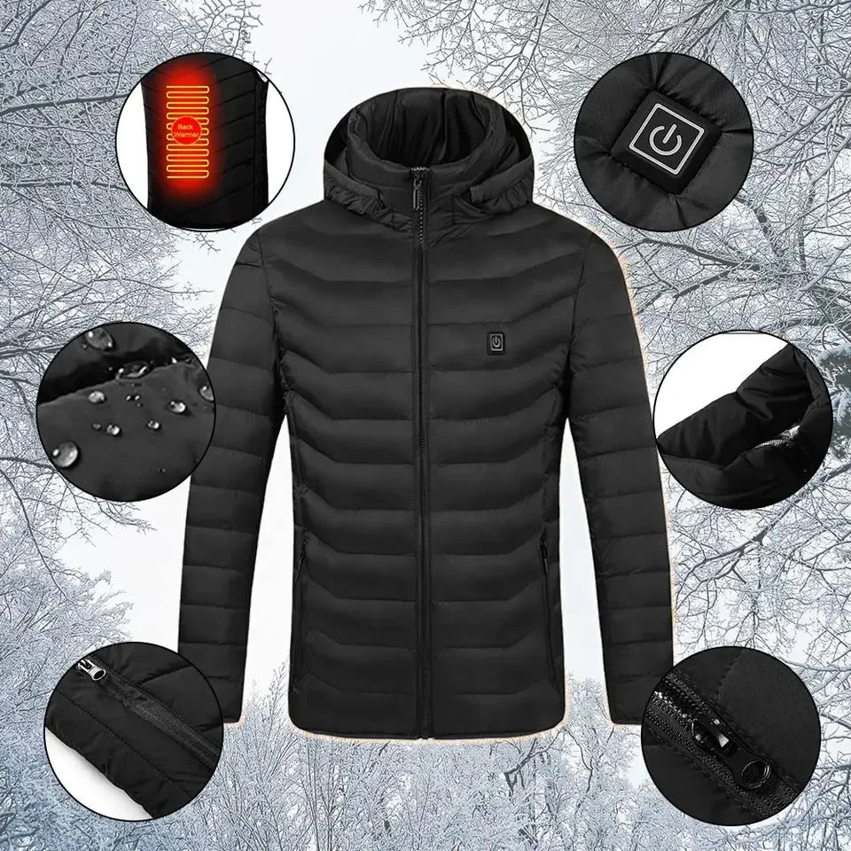 Men 25 Areas Heated Jacket Self Heated Jacket Men Women USB Heated Clothing Electric Heating Jackets Heated down Coat