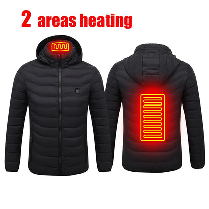 Men 25 Areas Heated Jacket Self Heated Jacket Men Women USB Heated Clothing Electric Heating Jackets Heated down Coat