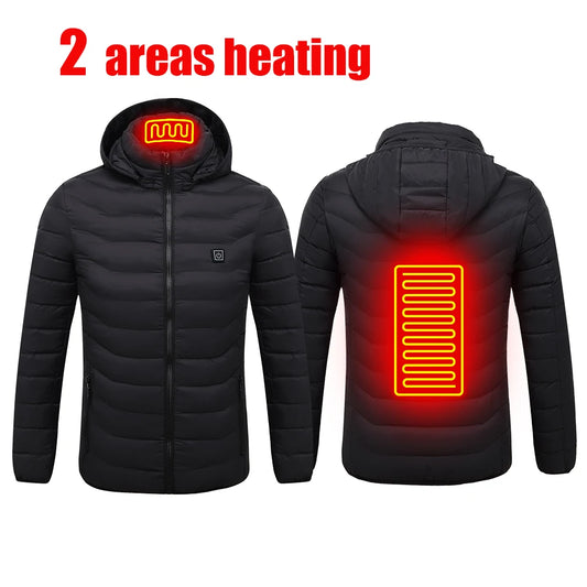 Men 25 Areas Heated Jacket Self Heated Jacket Men Women USB Heated Clothing Electric Heating Jackets Heated down Coat